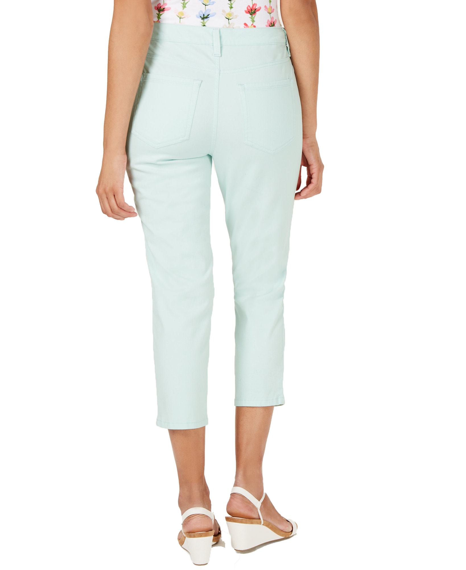 Charter Club Women Petite Petite Tummy Control Bristol Capri Jeans