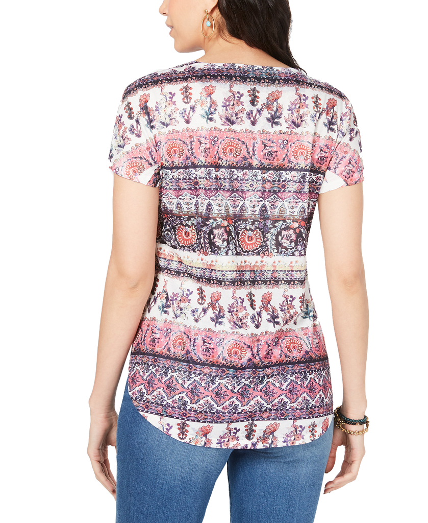 Style & Co Women Petite Printed T Shirt