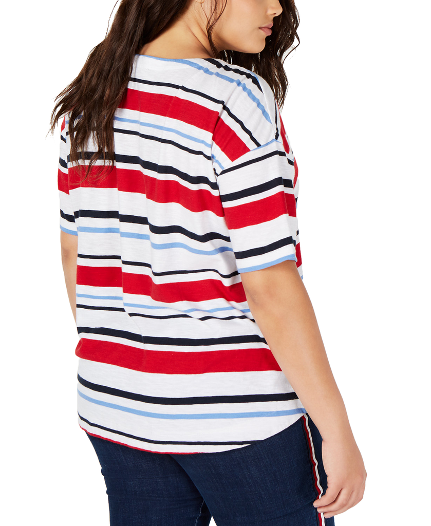 Tommy Hilfiger Women Plus Cotton Lace Up Top