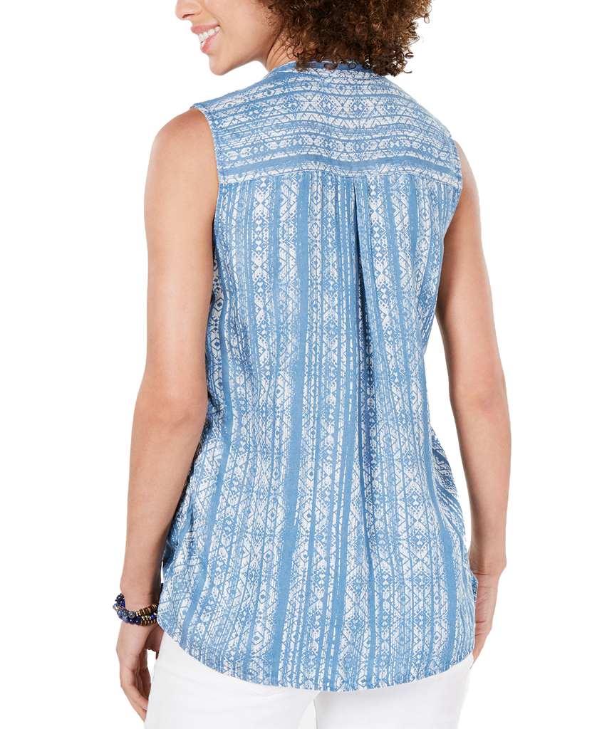 Style & Co Women Side Seam Sleeveless Shirt