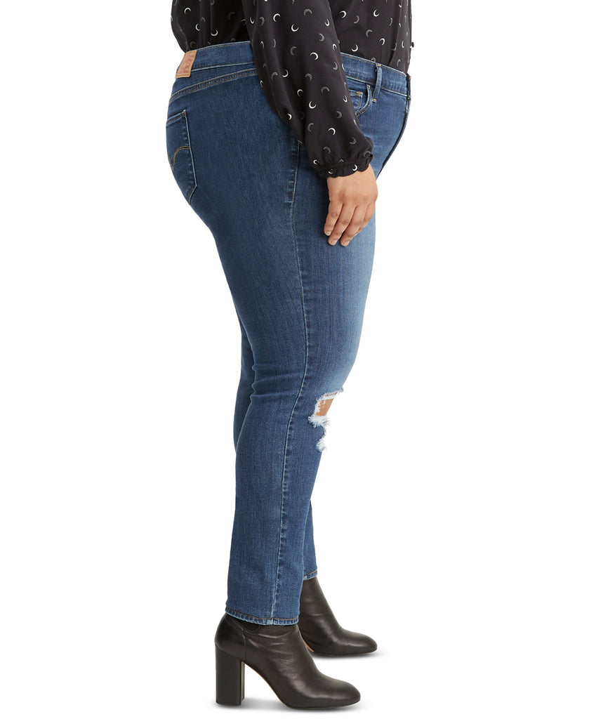 Levis Women Plus Trendy 721 Ripped Skinny Jeans