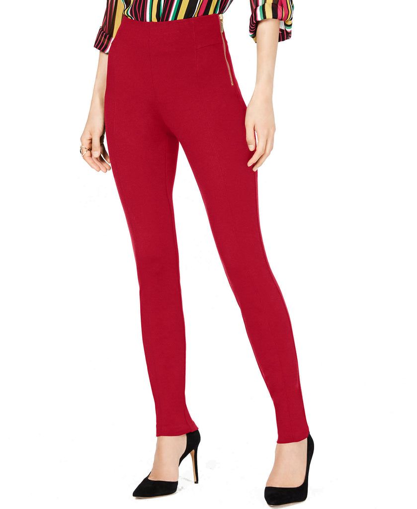 INC International Concepts Women High Waist Skinny Pants Glam Red