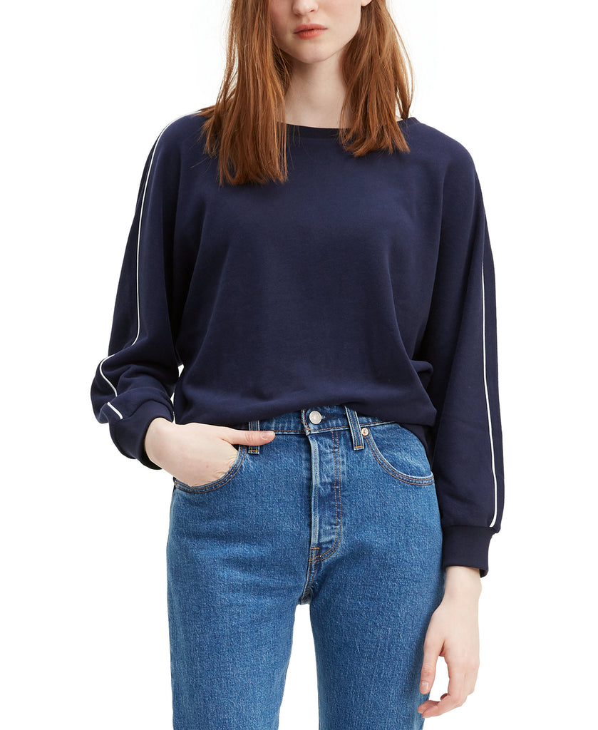 Levis Women Natalie Crewneck Sweatshirt Sea Captain Blue