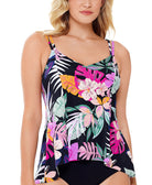 Swim Solutions Women Princess Seam Tankini Top Multi