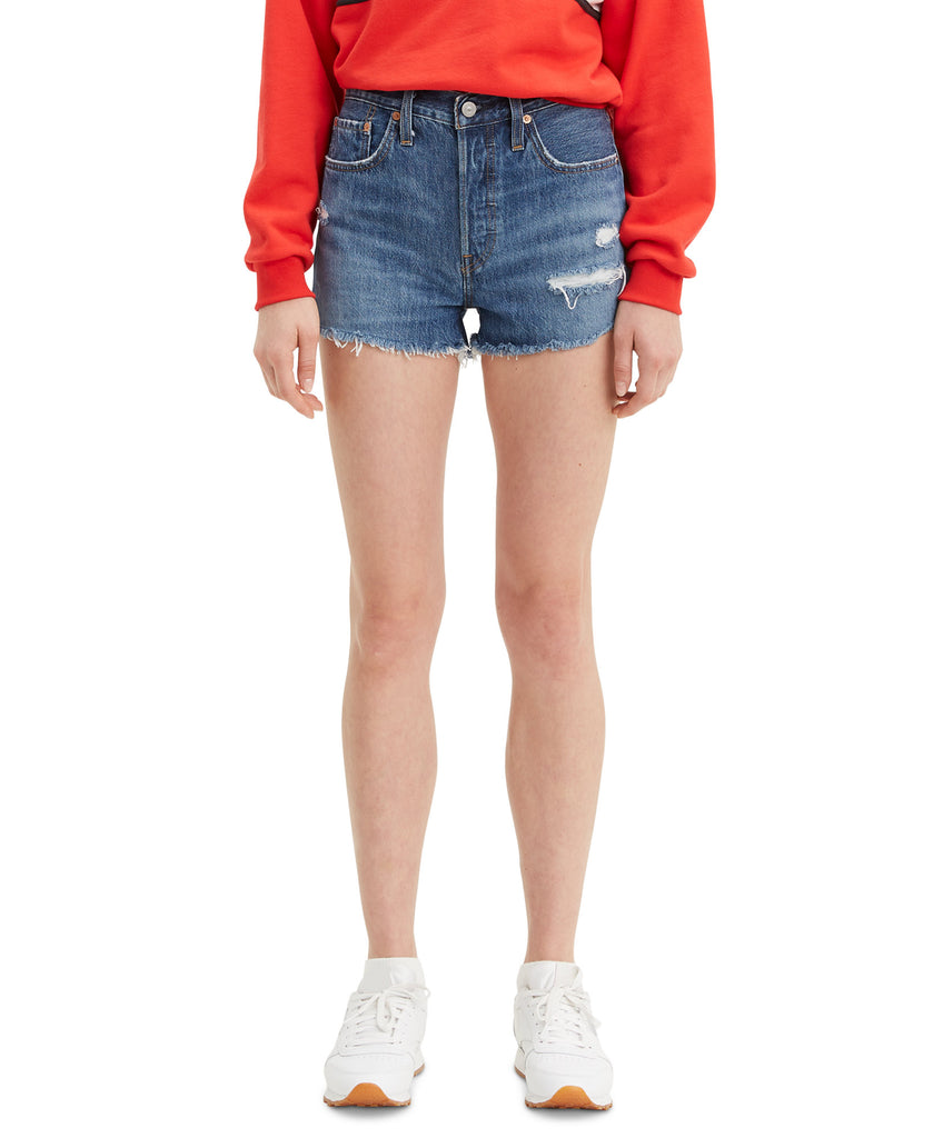 Levis Women 501 Cotton High Rise Denim Shorts Sansome Muse