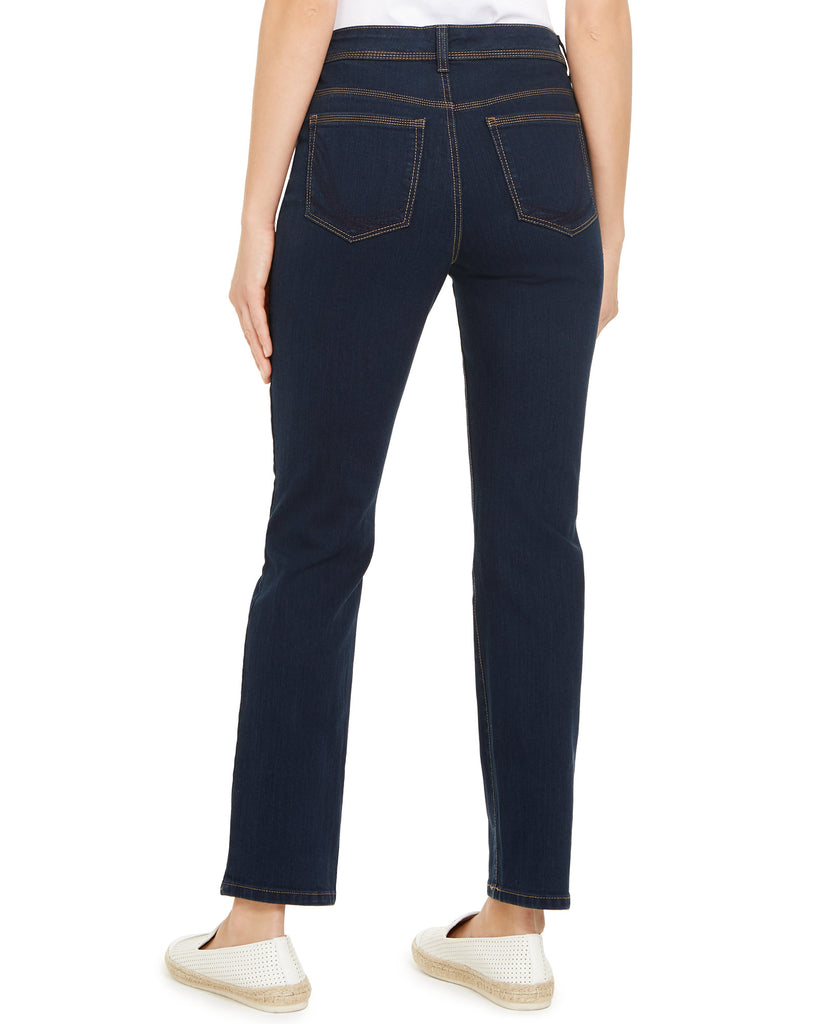 Style & Co Womens Petite High Rise Natural Straight Leg Jeans