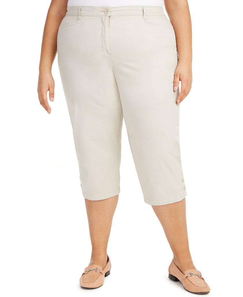 Karen Scott Women Plus Capri Pants Stonewall