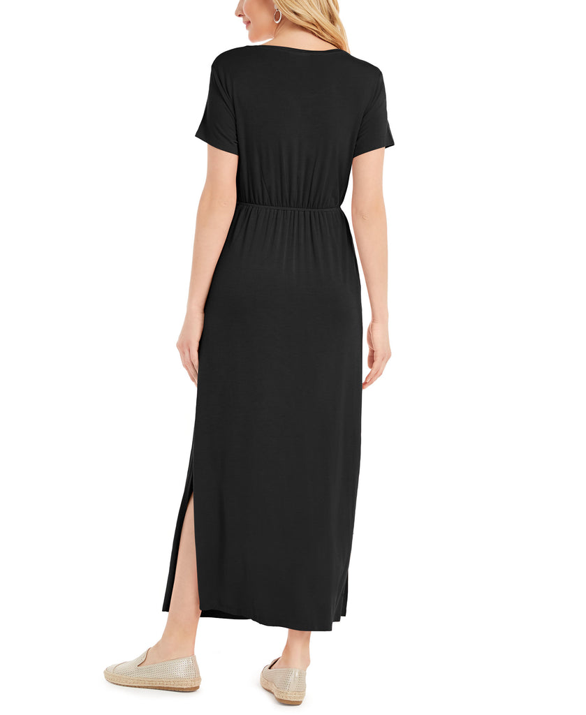 Style & Co Women Tie Waist Maxi Dress