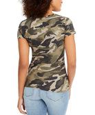 INC International Concepts Women Printed V Neck T Shirt