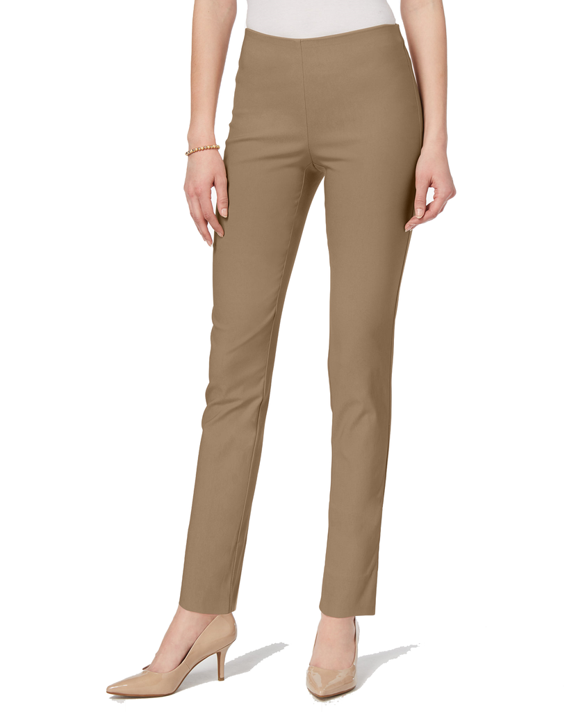 Charter Club Women Chelsea Tummy Control Skinny Leg Ankle Pants Soft Chestnut