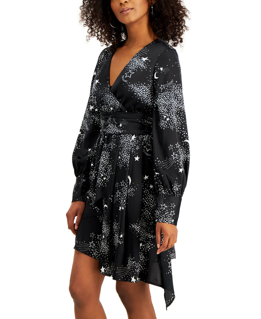 Bar III Women Star Print Asymmetrical Dress