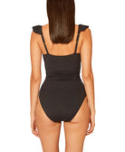 Bleu by Rod Beattie Women Ruffle Faux Wrap One Piece Swimsuit