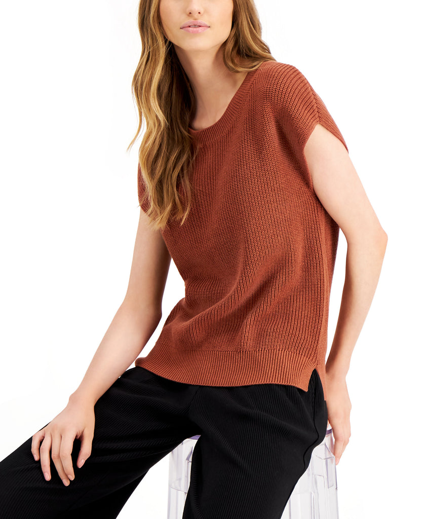 Alfani Women Cap Sleeve Sweater Peanut Brittle