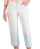 Style & Co Women Dip Dyed Curvy Fit Capri Jeans
