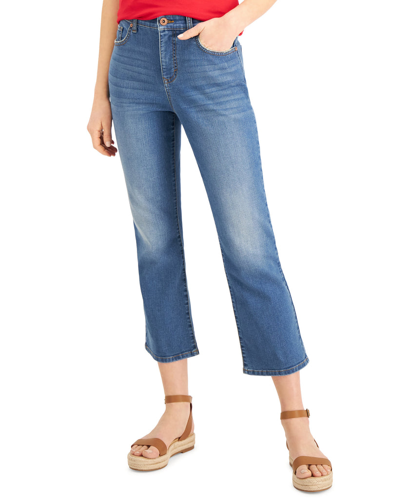 Style & Co Women Petite Kick Crop Jeans End Game Wash