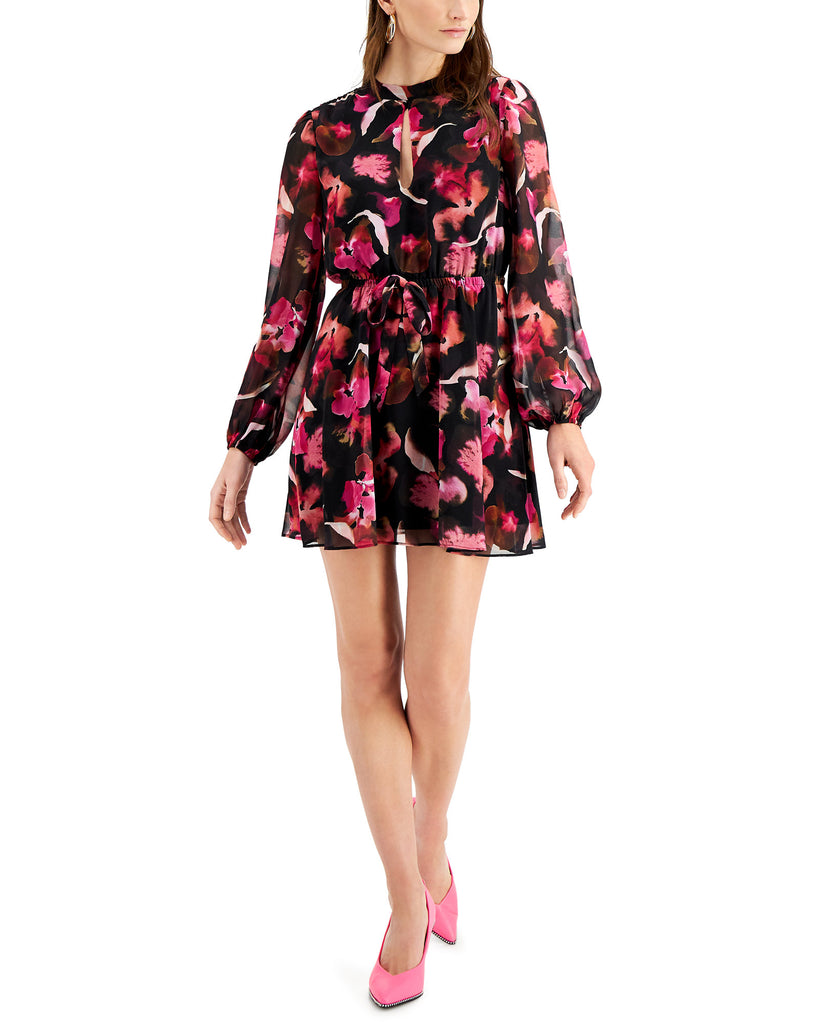 Bar III Women Printed Mini Dress Murano Blooms