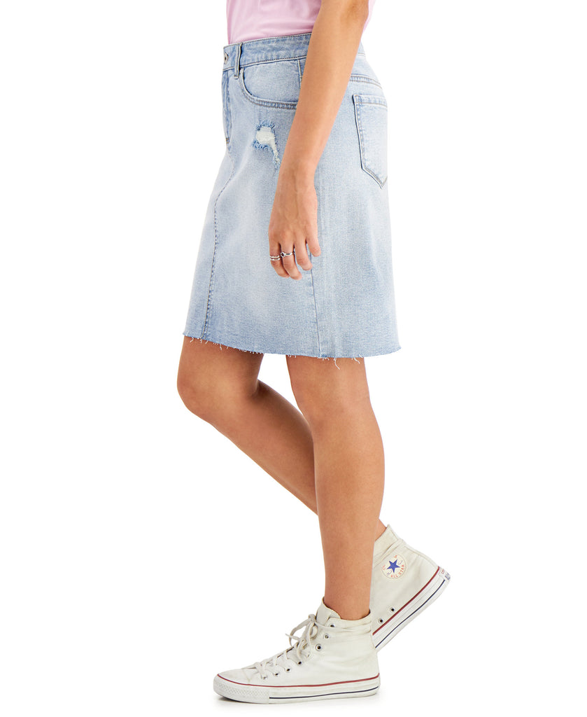 Style & Co Women Distressed Denim Skirt