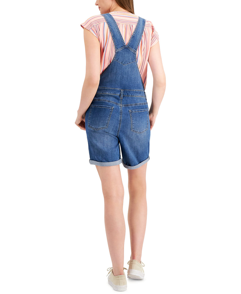 Style & Co Women Short Denim Overalls