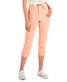 Style & Co Women High Cuffed Capri Jeans Geranium Petal