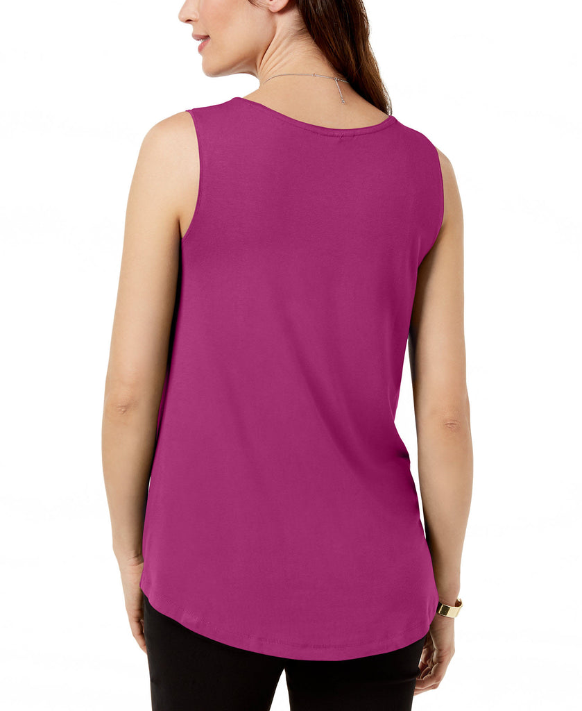 JM Collection Womens Petite Scoop Neck Tank Top