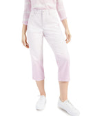 Style & Co Women Dip Dyed Curvy Fit Capri Jeans Pink Dip Dye