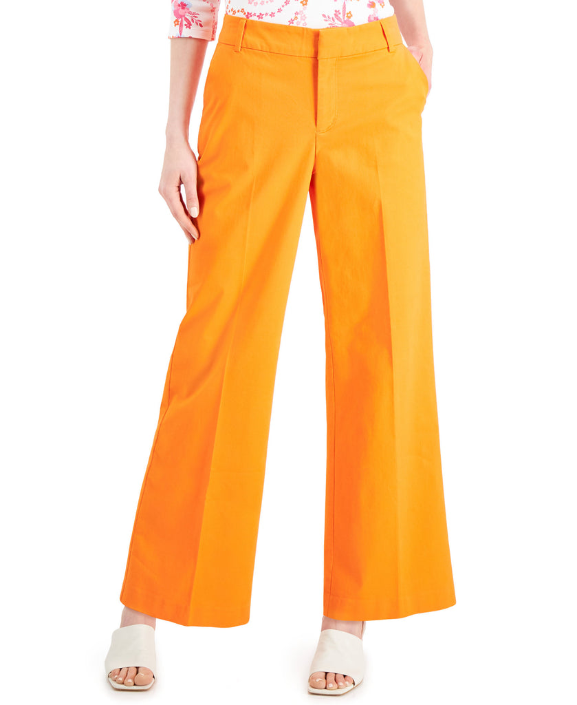 Charter Club Women Wide Leg Trousers Ponkan Orange