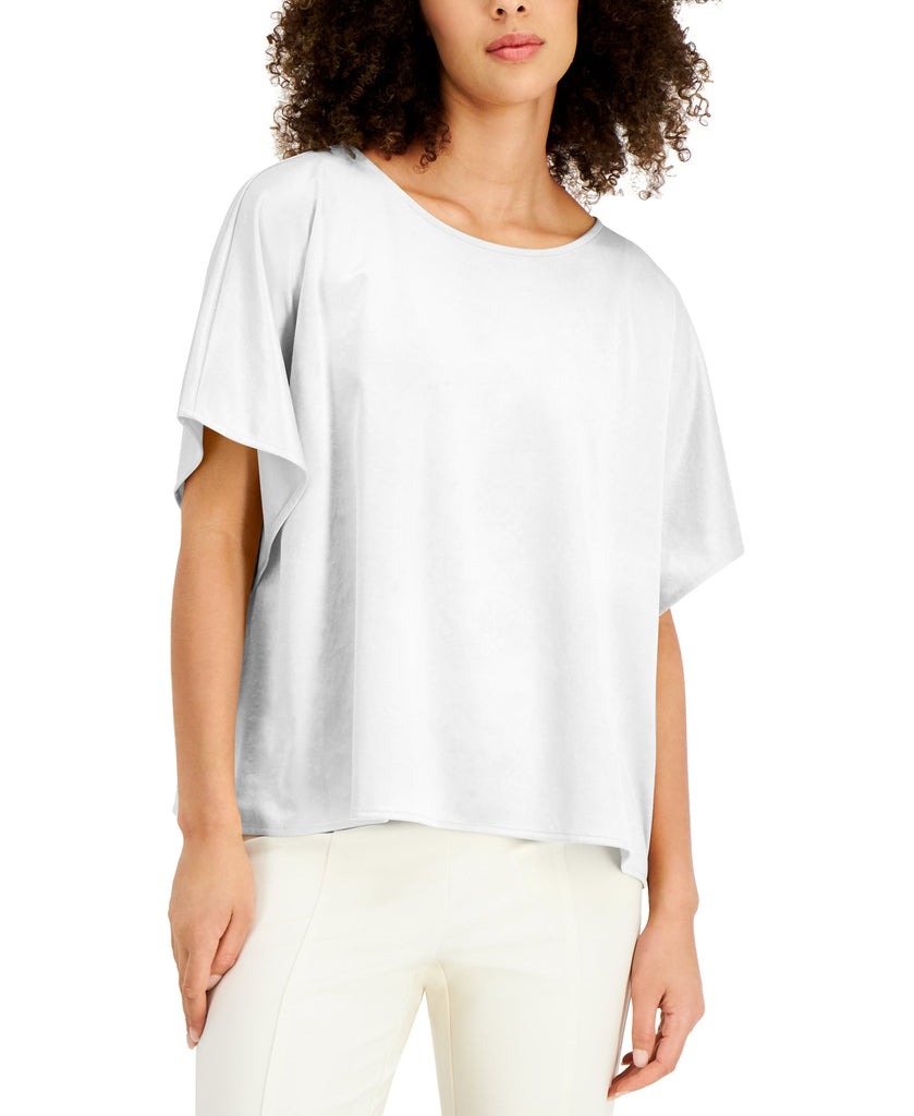 Alfani Women Draped Sleeve Top Antique White