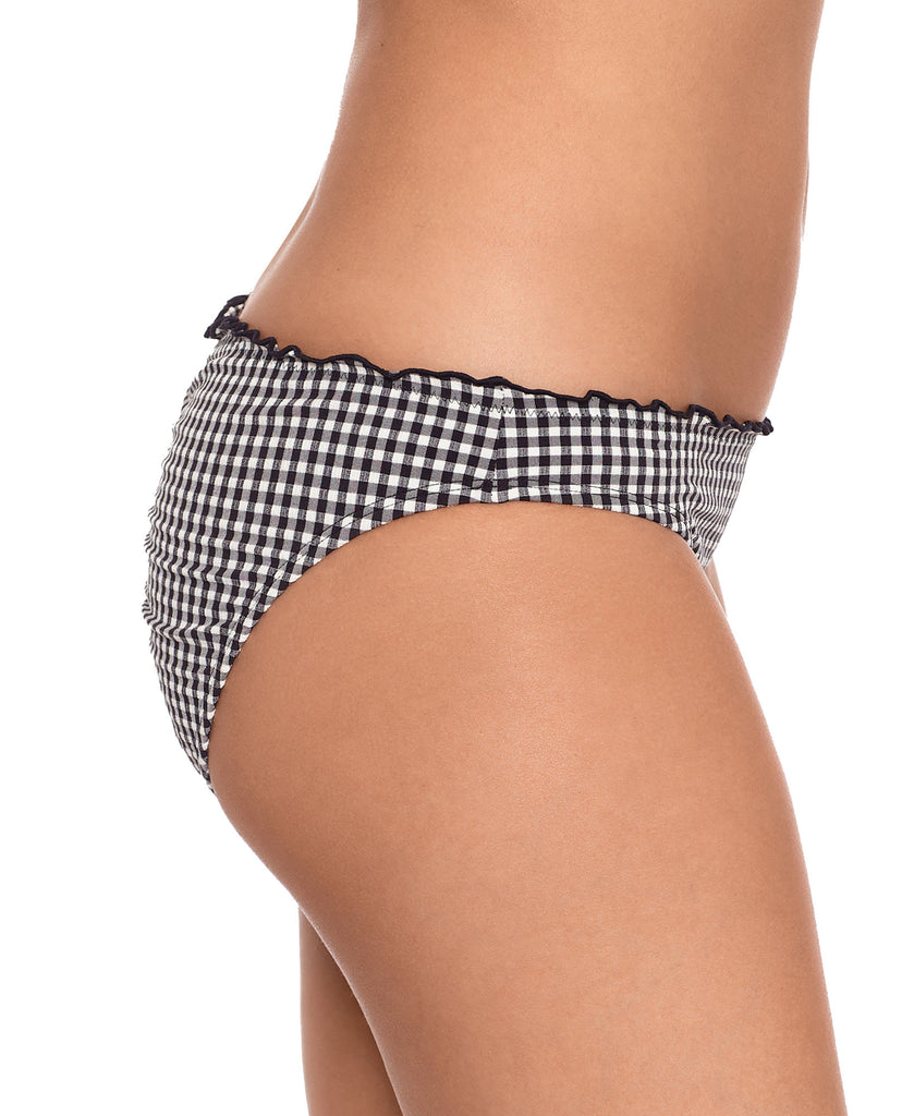 Salt + Cove Women Gingham Ruffled Hipster Bikini Bottoms