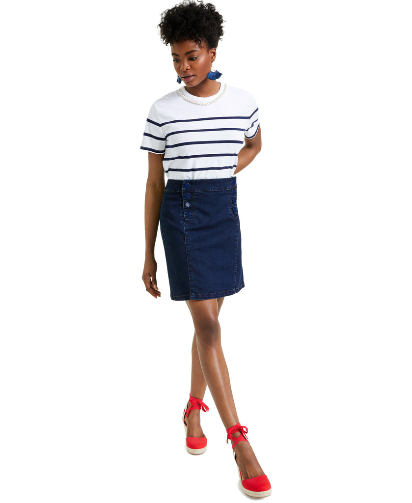 Charter Club Women Denim Tummy Control Sailor Skirt