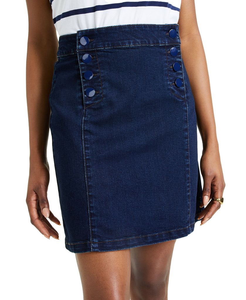 Charter Club Women Denim Tummy Control Sailor Skirt Willow Wash