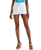 INC International Concepts Women Sarong Shorts Bright White