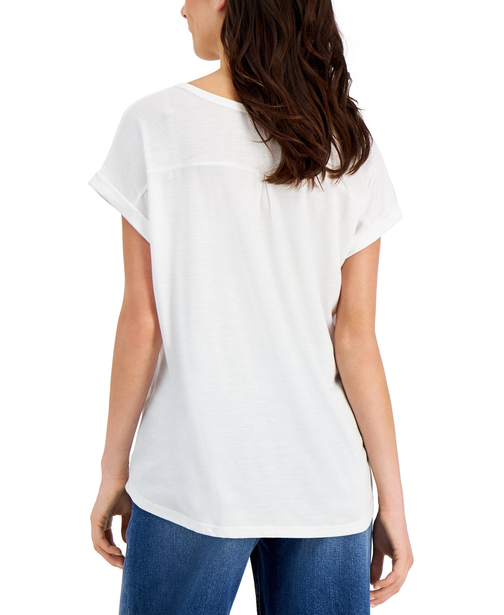 Style & Co Women Buoy Bye Graphic Print T Shirt
