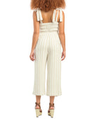 Black Tape Women Striped Tie Strap Jumpsuit
