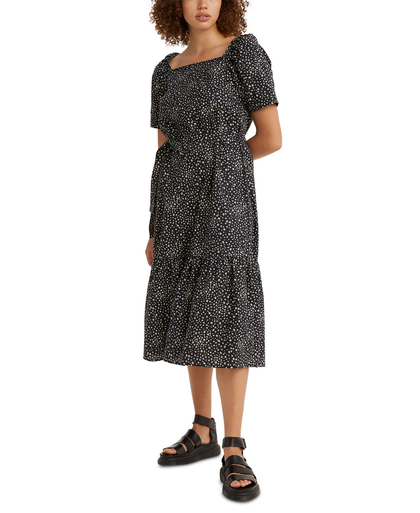 Levis Women Bailey Cotton Midi Dress Scattered Floral Caviar