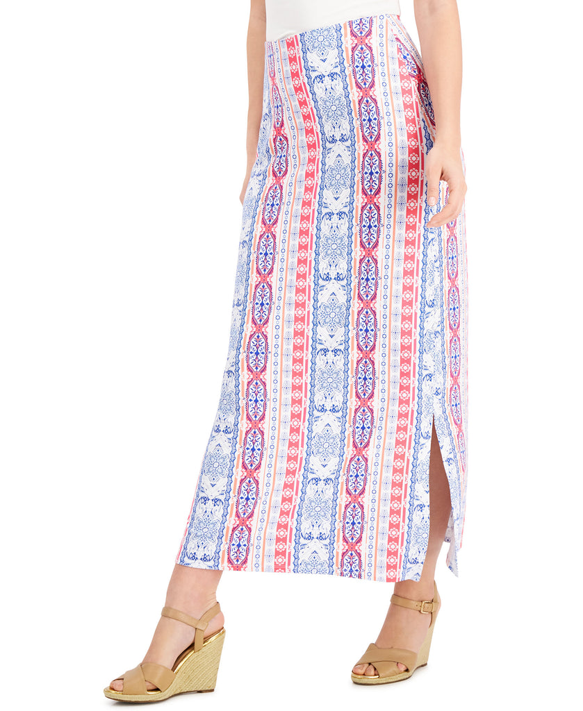 JM Collection Women Printed Knit Maxi Skirt