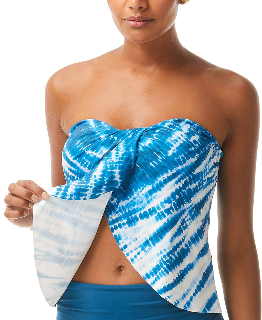 Vince Camuto Women Tie Dye Draped Tankini Top