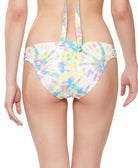 Jessica Simpson Women Tie Dyed Side Shirred Hipster Bikini Bottoms