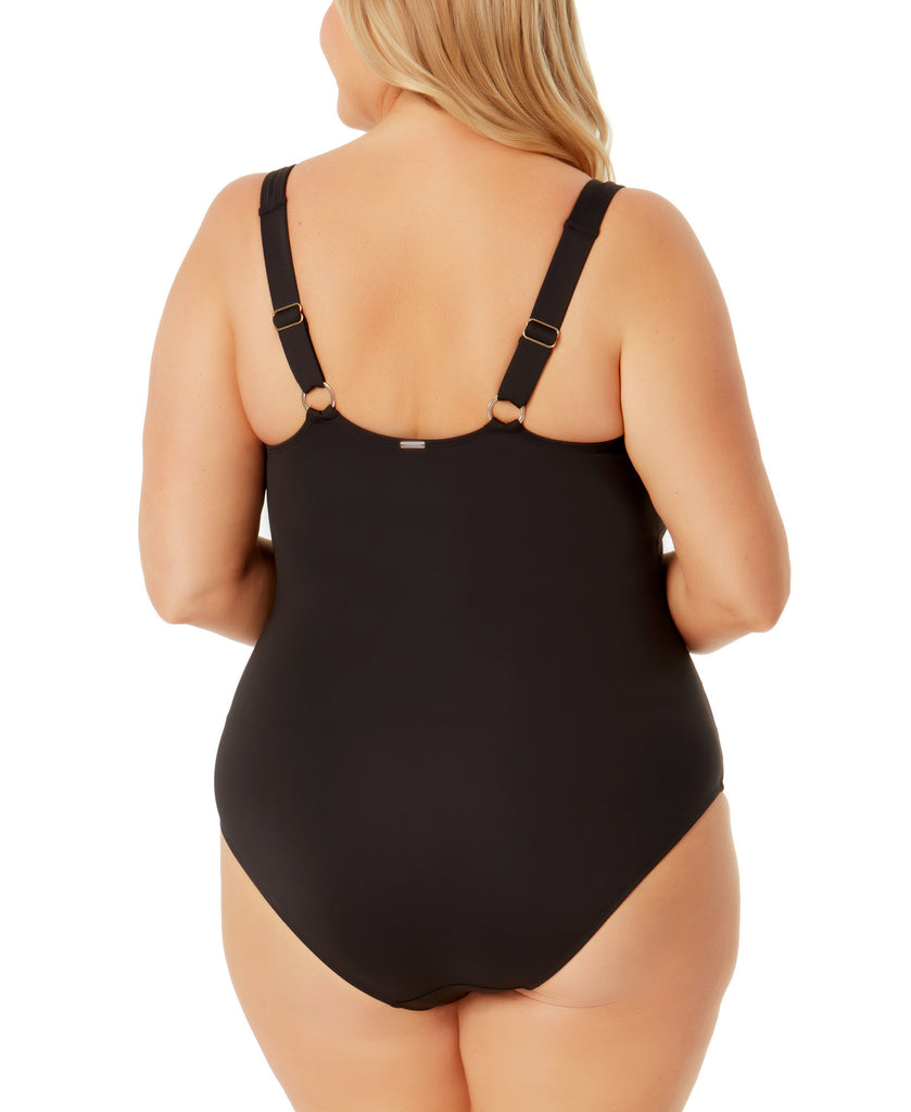 Anne Cole Women Plus Shirred One Piece Swimsuit