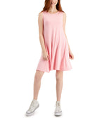 Style & Co Women Sleeveless Knit Dress Acid Pink
