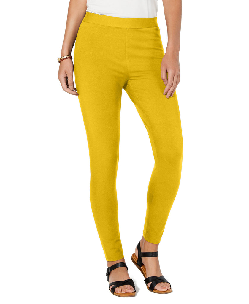 Style & Co Women Leggings Fun Yellow