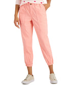 Style & Co Women Cropped Cotton Utility Pants Antique Peach