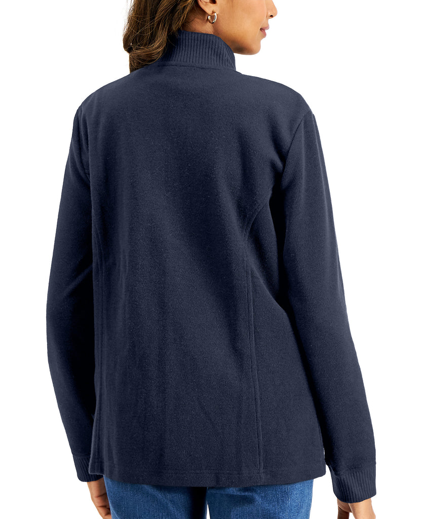 Karen Scott Women Mock Neck Jacket