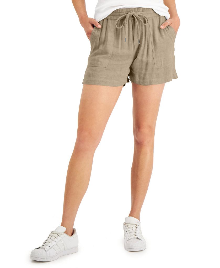 Style & Co Women Petite Pull On Shorts Safari