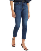 Levis Women 724 Straight Leg Cropped Jeans Chelsea Scrape