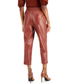 INC International Concepts Women Faux Leather Cropped Pants