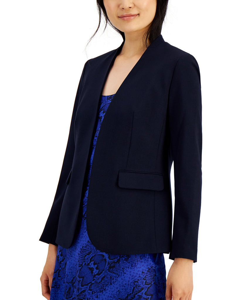 Bar III Women Collarless Open Front Blazer