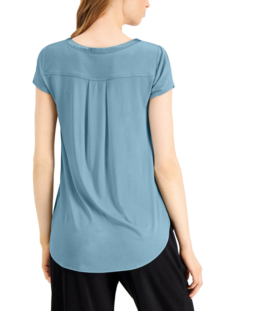 Alfani Women Satin Trim High Low T Shirt