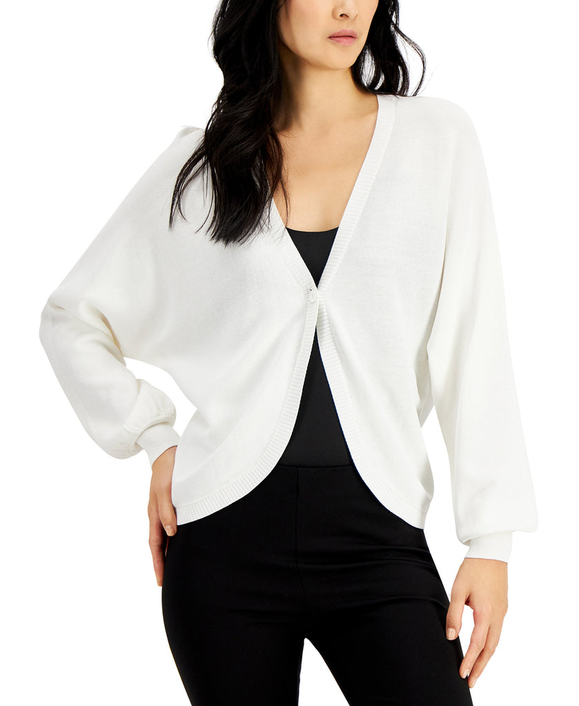 Alfani Women Button Front Shrug Calla Lily