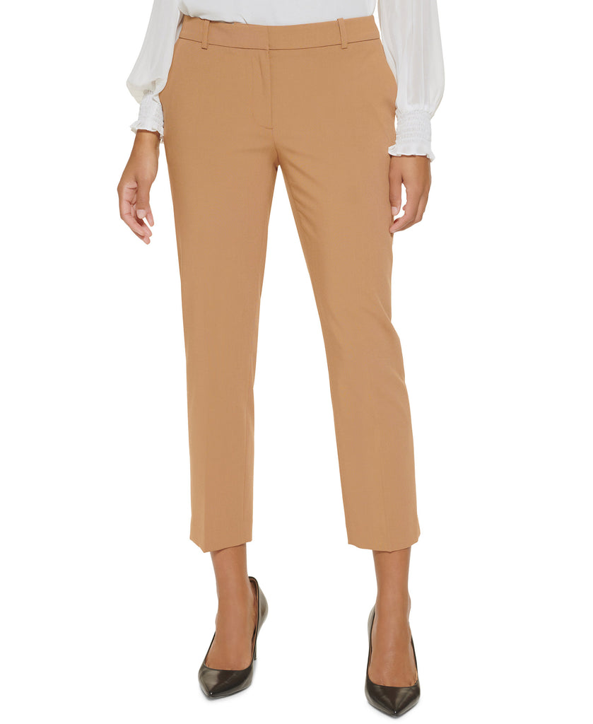 Calvin Klein Women Mid Rise Slim Leg Pant Luggage