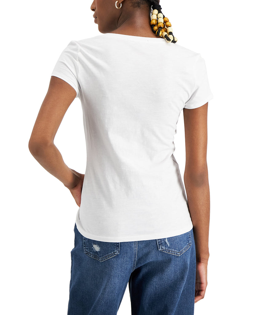 INC International Concepts Women Plus Beaded V Neck Top